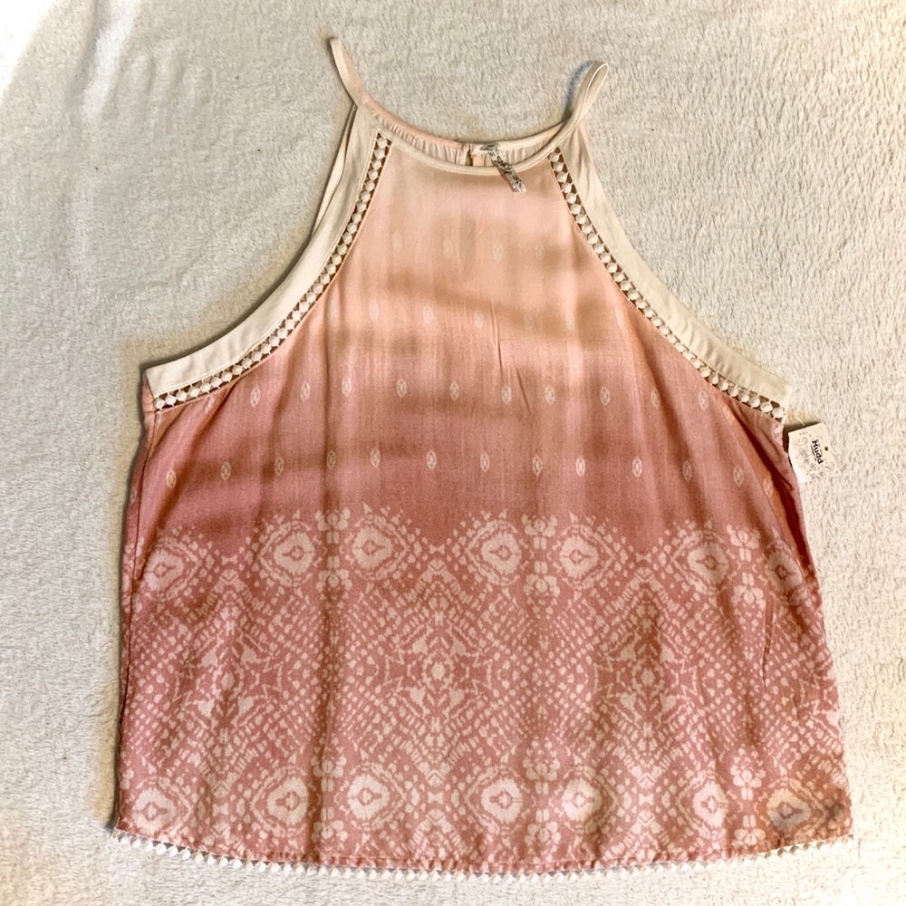 Mudd Peach Ombré Top